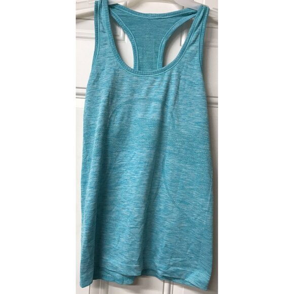 Lululemon Run: Swiftly Tech Racerback Space Dye Heathered Real Teal - Picture 1 of 3